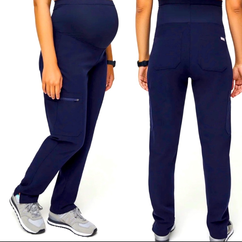 Figs Yola Maternity Navy Blue Scrub Pants Size Medium